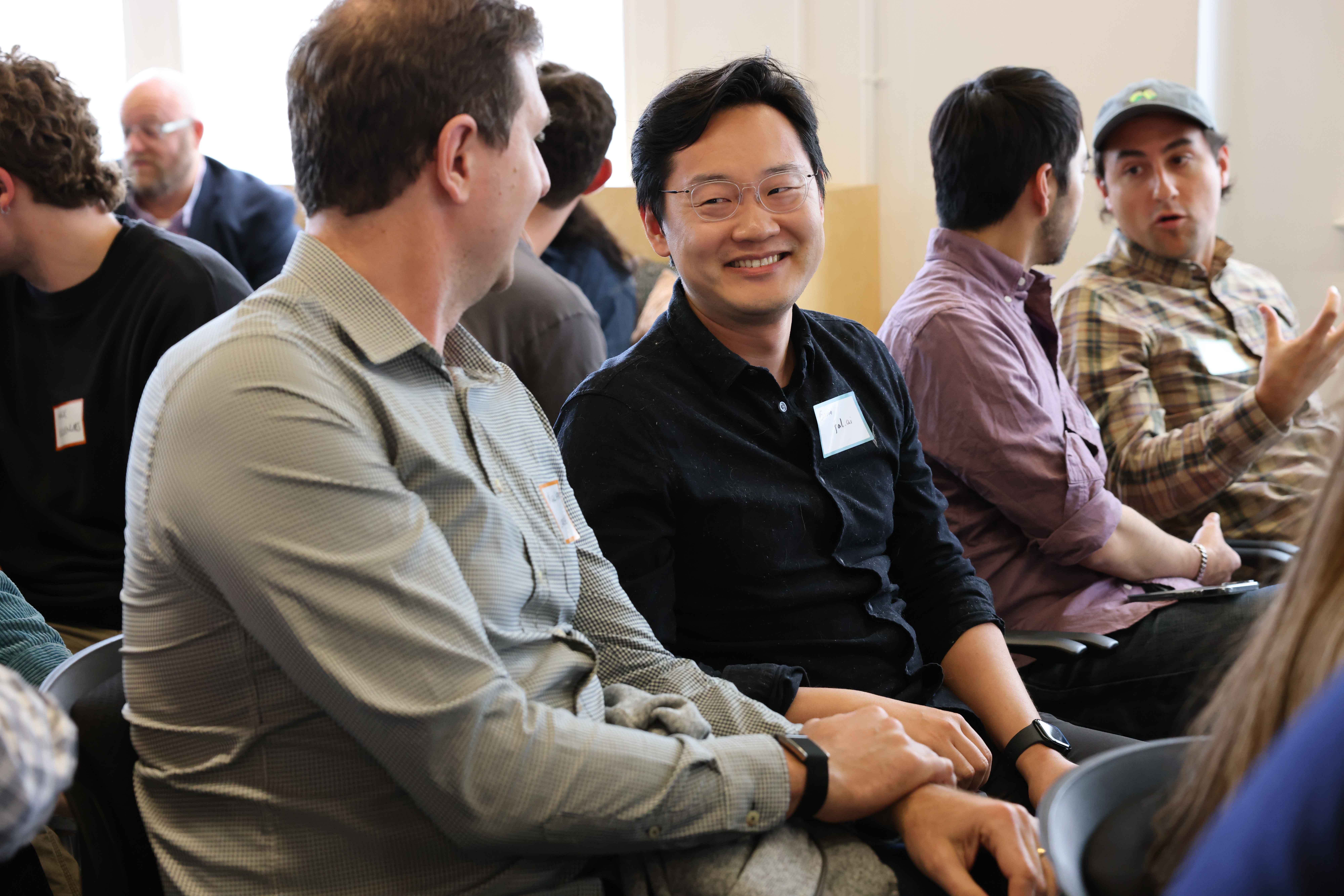 Networking and discussions during the community event