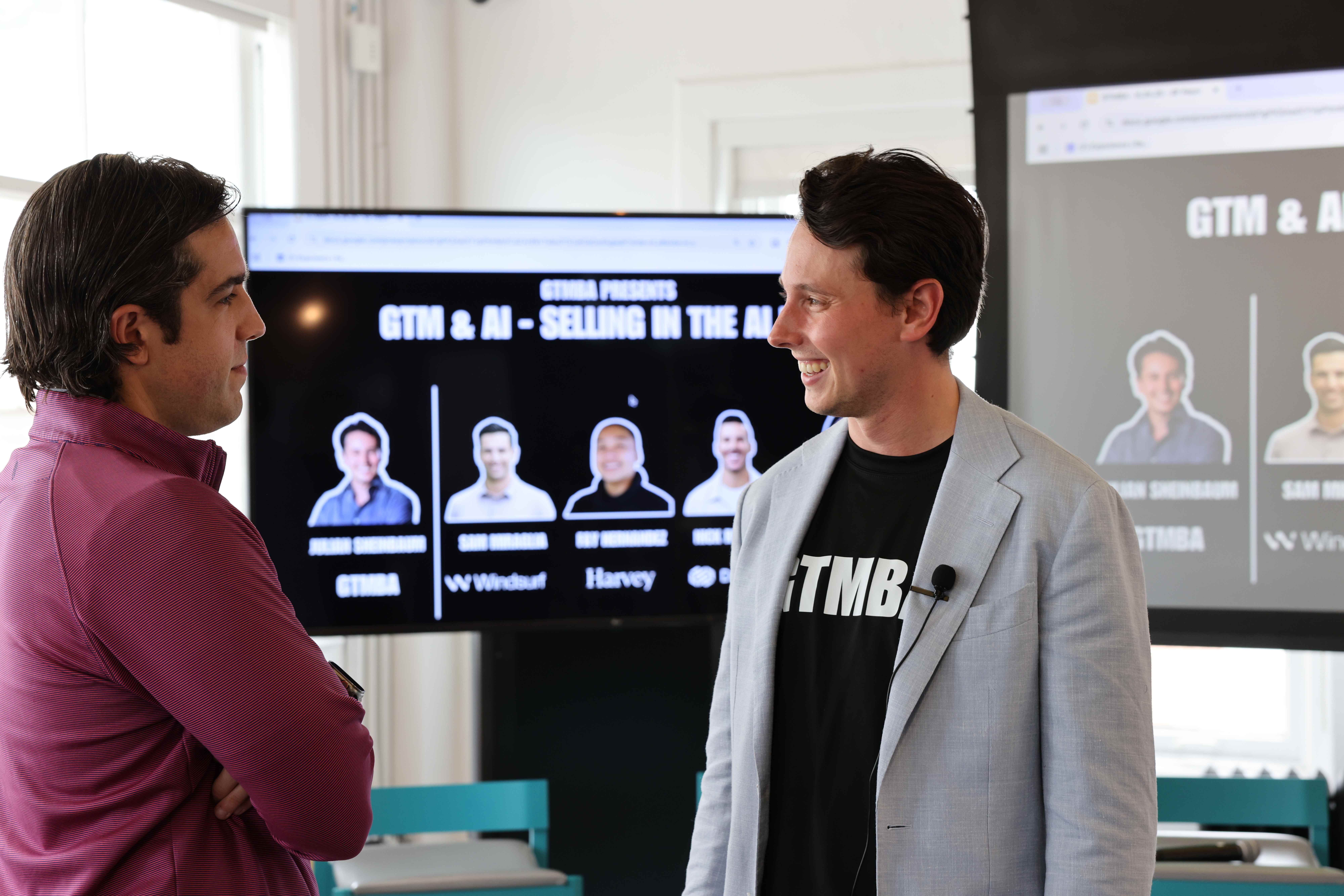 One-on-one conversations at the GTMBA gathering